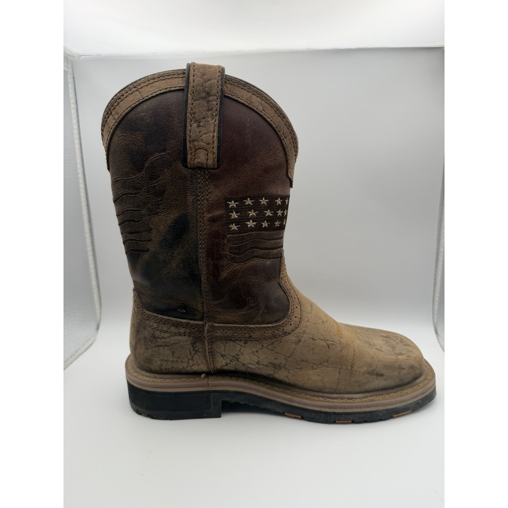 Hoss Men's Brown Pull-On Boots Slip Resistant Rubber Outsole US 6 EU 37 - Picture 10 of 11